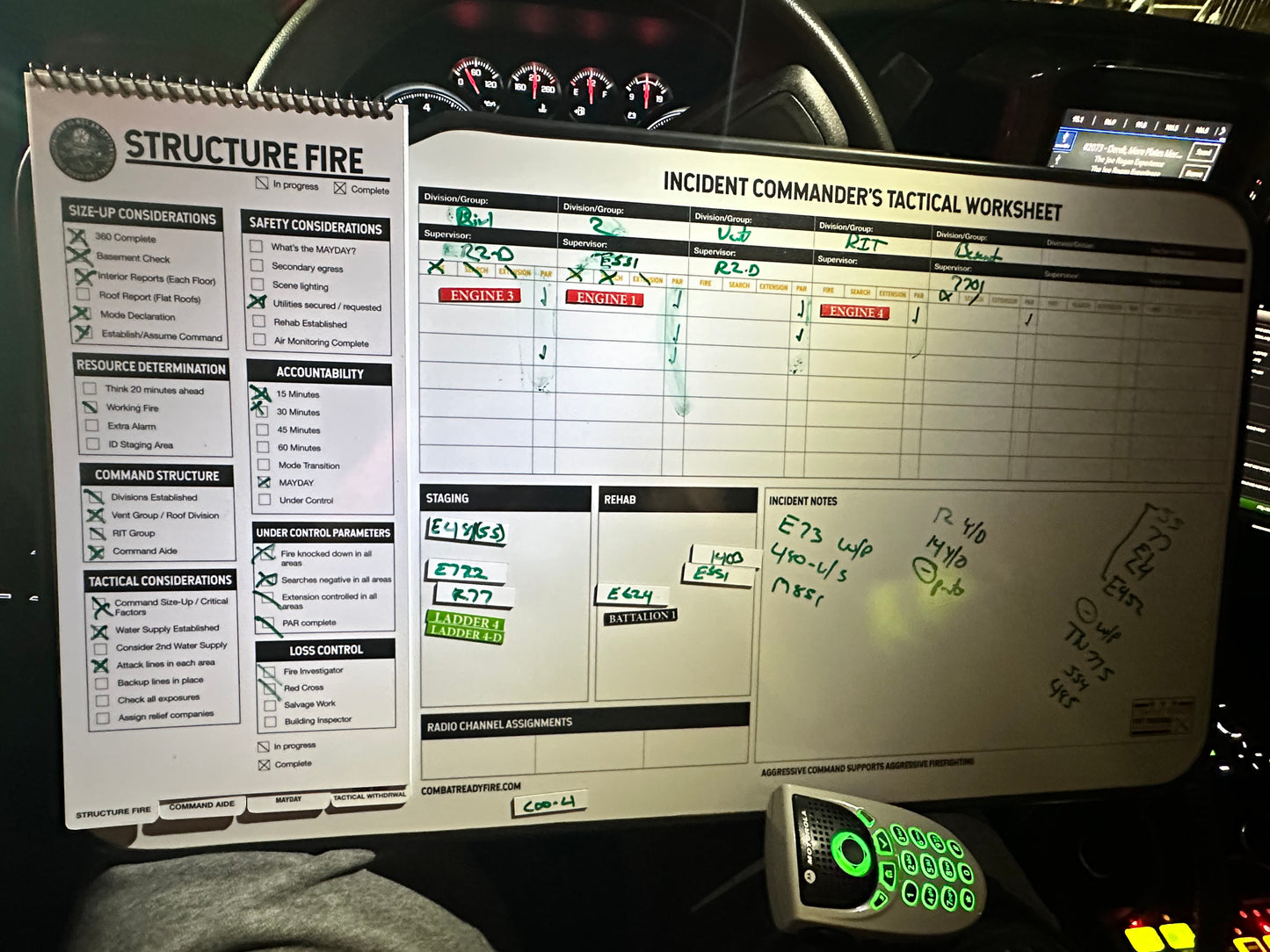 Command Board PRO - Magnetic Writeable Command System with Quick Action Guidebook