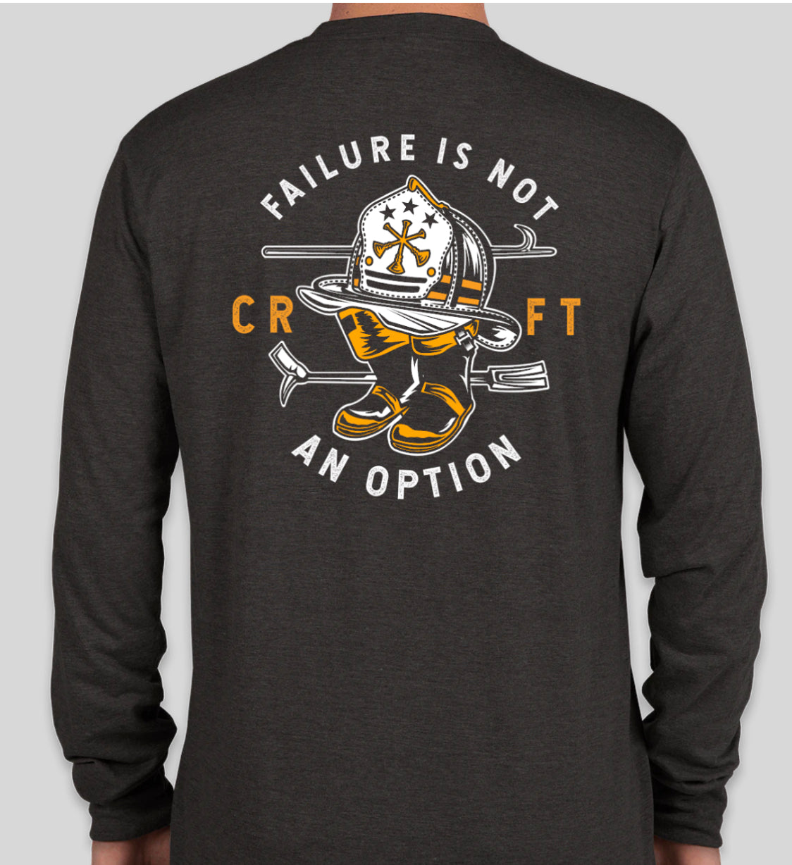 Longsleeve BLACK Soft T-shirt - Large Failure is Not an Option Logo on the Back