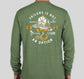 Longsleeve GREEN Soft T-shirt - Large Failure is Not an Option Logo on the Back